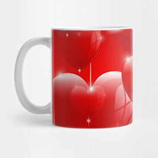 red heart balloons Mug